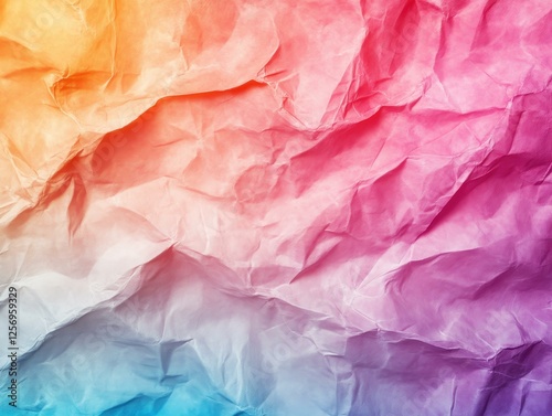 Wallpaper Mural Colorful Gradient Wrinkled Paper Texture Abstract Art Torontodigital.ca
