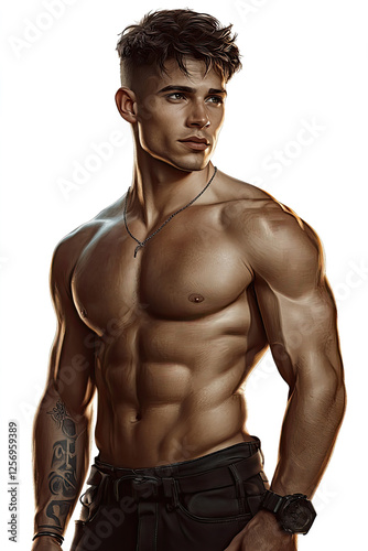 Tempting Fantasy Portrait of a Young Handsome Man – Fictional Character