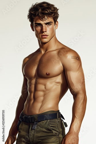 Tempting Fantasy Portrait of a Young Handsome Man – Fictional Character