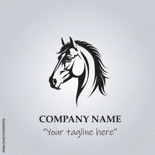 head of horse company logo vector illustration
