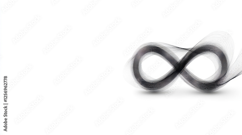 Elegant infinity symbol design with flowing lines and curves Elegant infinity symbol design with flowing lines and curves