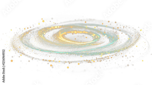 a spiral of gold glitter