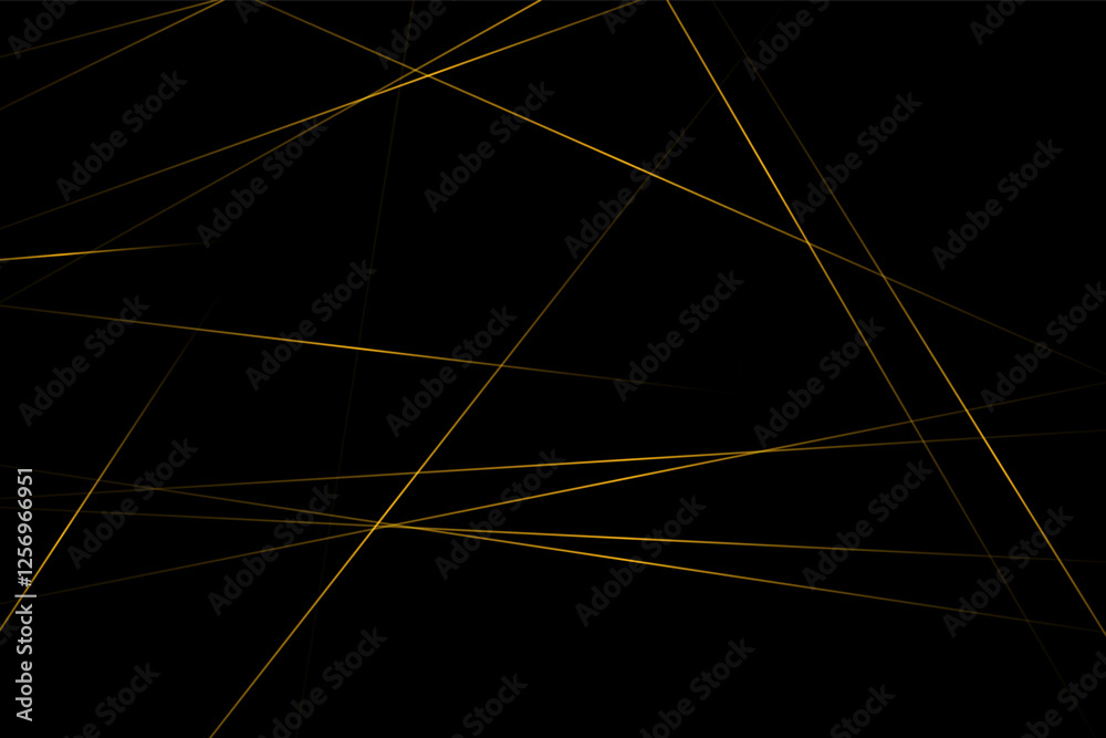 Fototapeta premium Abstract black with gold lines, triangles background modern design. Vector illustration EPS 10.