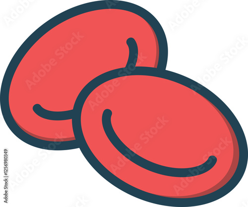 Blood Cell Filled Line Icon