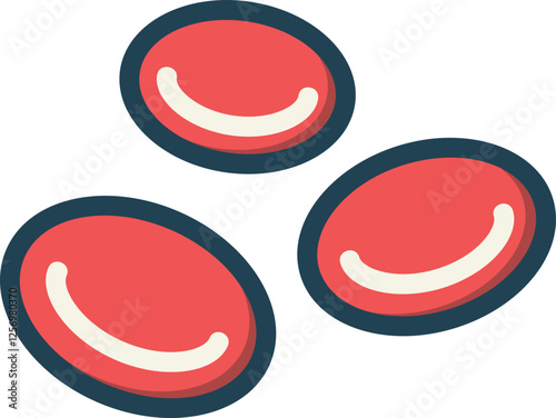 Blood Cells Filled Line Icon