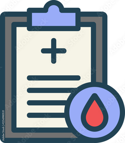 Donor Record Filled Line Icon