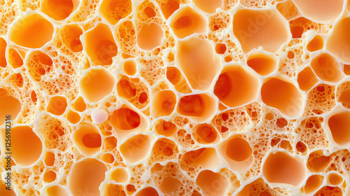 Collagen Type II and Joint Health Concepts, Close up view of healthy cartilage with orange and white textures