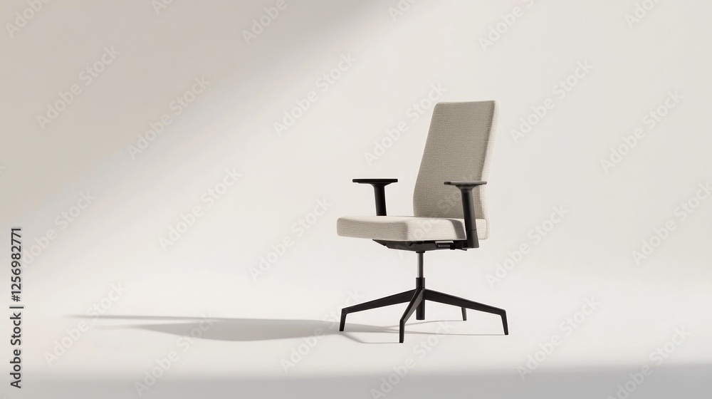 Fototapeta premium Modern Office Chair Against White Background
