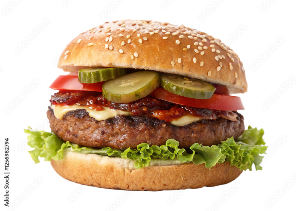 Hamburger isolated on white background Hamburger isolated on white background