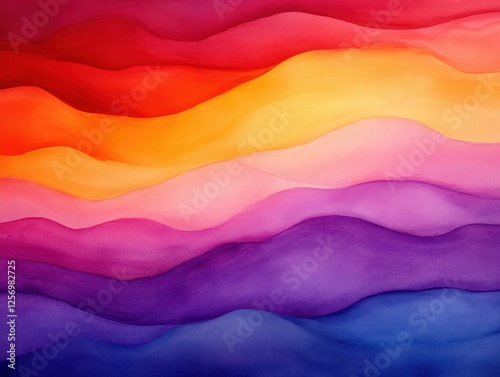 Abstract Fluid Waves Gradient Color Harmony Illustration photo