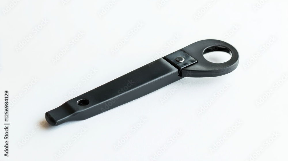 Black metal tool on white background Black metal tool on white background