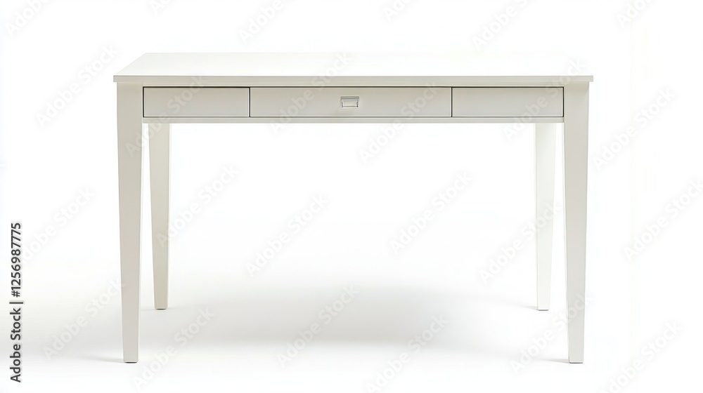 White Desk Against White Background White Desk Against White Background