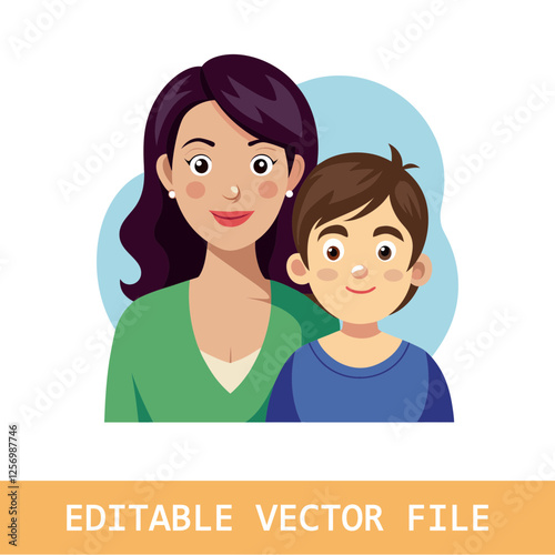 Cute latina asian mother holding child daughter garden background mother's day family love copy space illustration