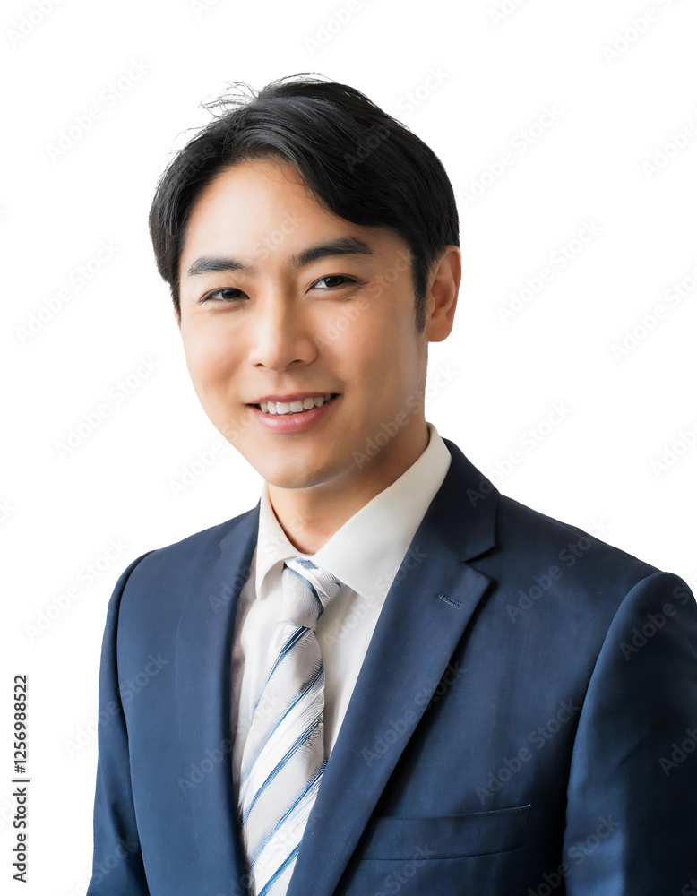 Portrait of only one Man. White Background. Portrait of only one Man. White Background.