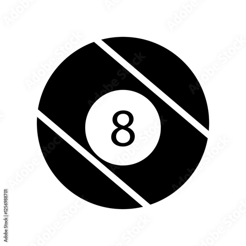 black and white billiard ball vector