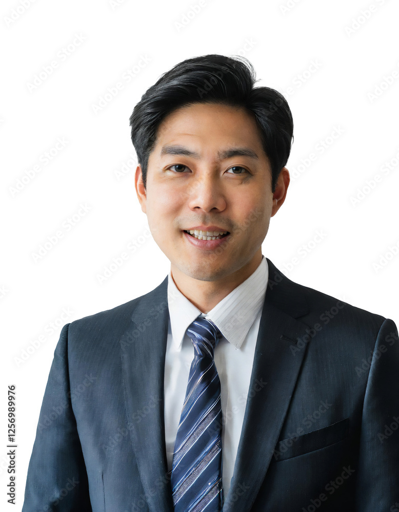 Portrait of only one Man. White Background. Portrait of only one Man. White Background.
