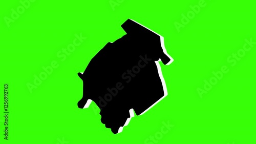 green screen 3d icon map of Ohio Counties in Kentucky photo