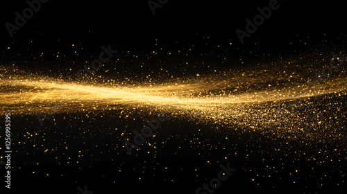 a black background with gold glitter