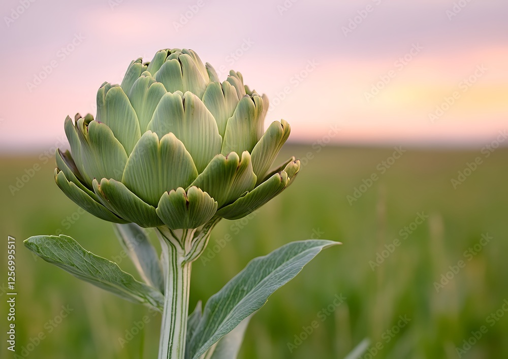 Artichoke sunset field farm harvest Artichoke sunset field farm harvest