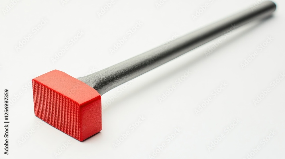 Fototapeta premium Red-headed hammer on white background, tool