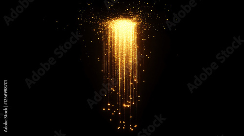 a black background with a gold sparkle