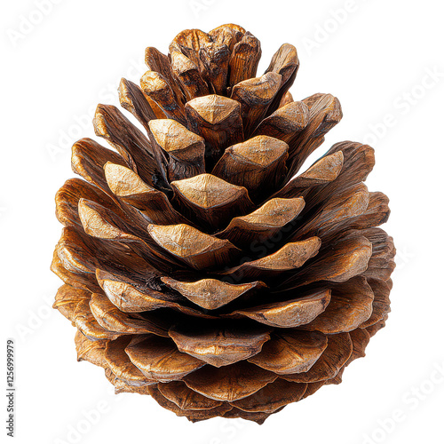 Christmas pine cone isolated on transparent background