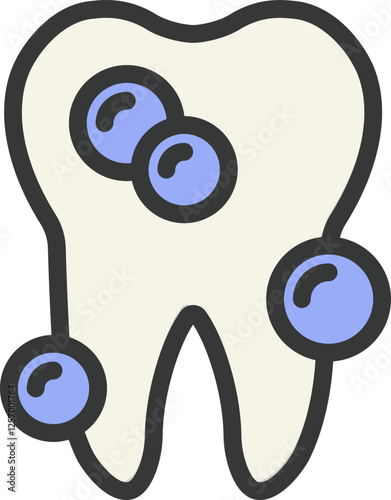Tooth Hygiene Filled Line Icon