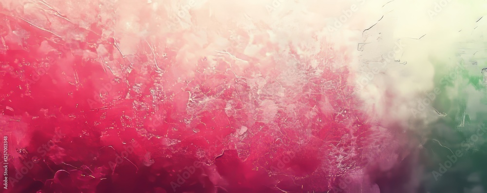 Fototapeta premium Bright Pink and Green Gradient with a Grainy Texture, Generative AI