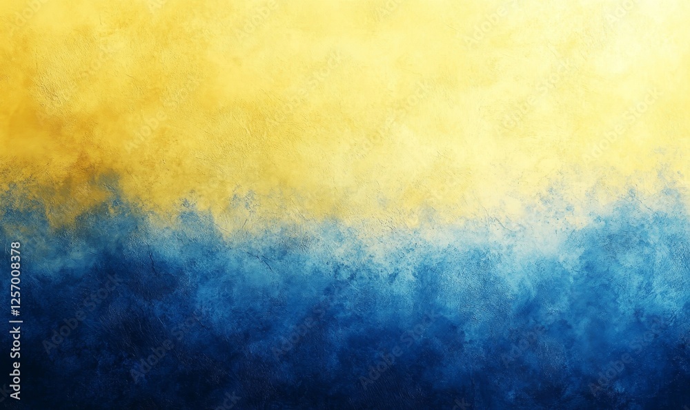 Obraz premium Bright Yellow and Blue Gradient with a Grainy Texture, Generative AI