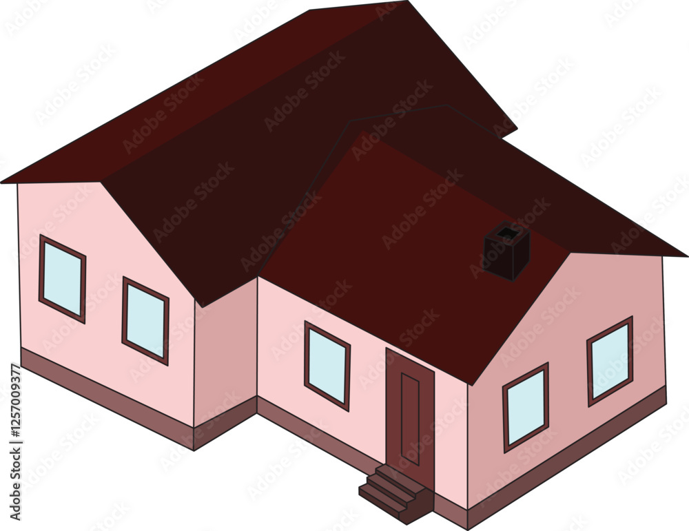 2d Village Hut Vector Art House In White Background 2d Village Hut Vector Art House In White Background