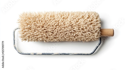 Cleaning brush, isolated on white background.  Possible use in a home improvement or DIY context photo