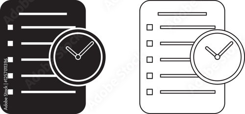 outline silhouette transaction history icon set