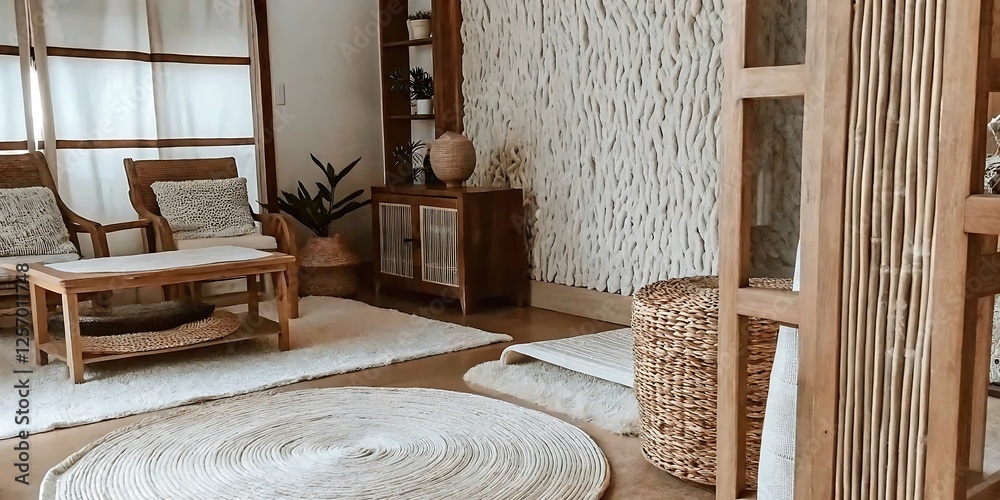 Warm and Earthy Living Room with Rustic Boho Interior Design Warm and Earthy Living Room with Rustic Boho Interior Design