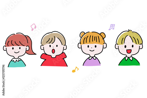 歌を歌う子ども達