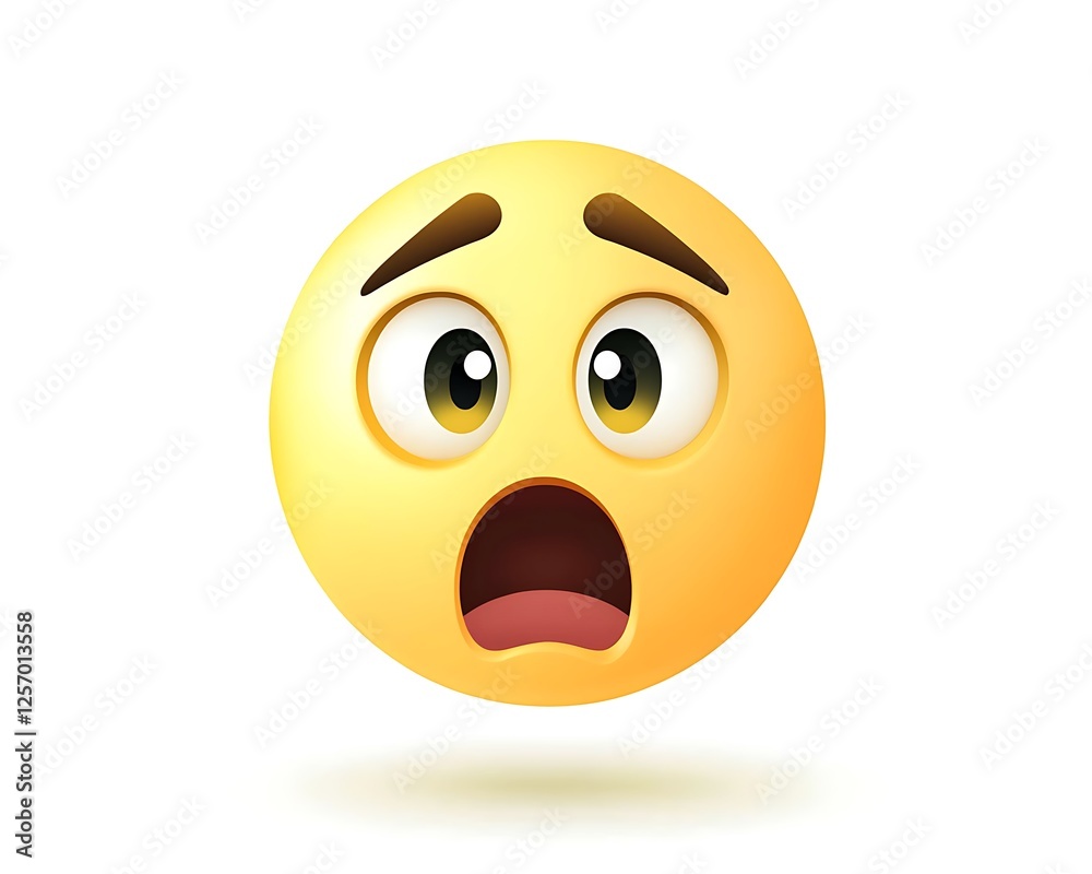 Fototapeta premium Cartoon Yellow Face Emoticon