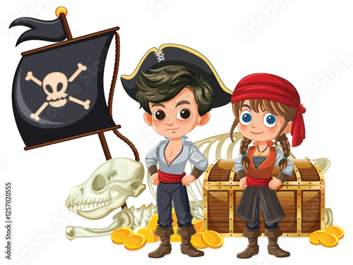 Pirate Adventure with Treasure Chest