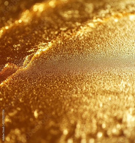 Bright Gold Gradient with a Grainy Texture, Generative AI