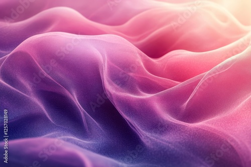 Abstract Gradient Flow in Pink and Purple with a Grainy Texture, Generative AI