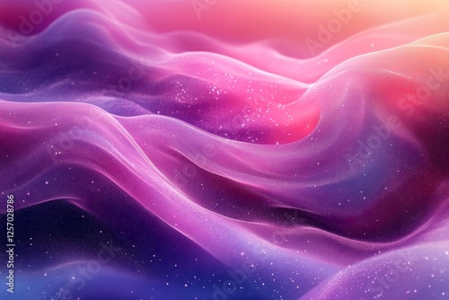 Abstract Gradient Flow in Pink and Purple with a Grainy Texture, Generative AI