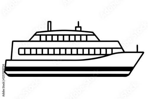 Ferry Sketch Vector