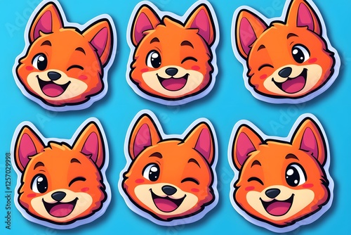 set of funny animals