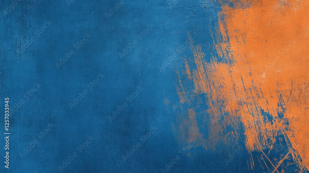 Obraz premium Abstract blue and orange textured background.