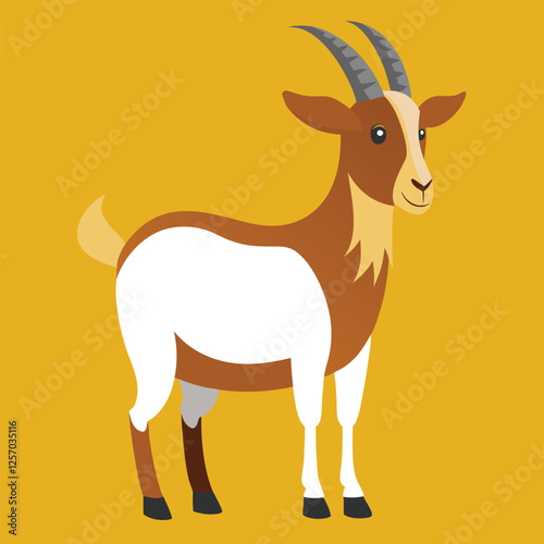 sad goat vector