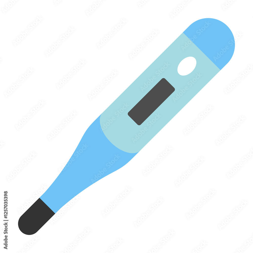 Thermometer Icon. Flat design illustration Thermometer Icon. Flat design illustration