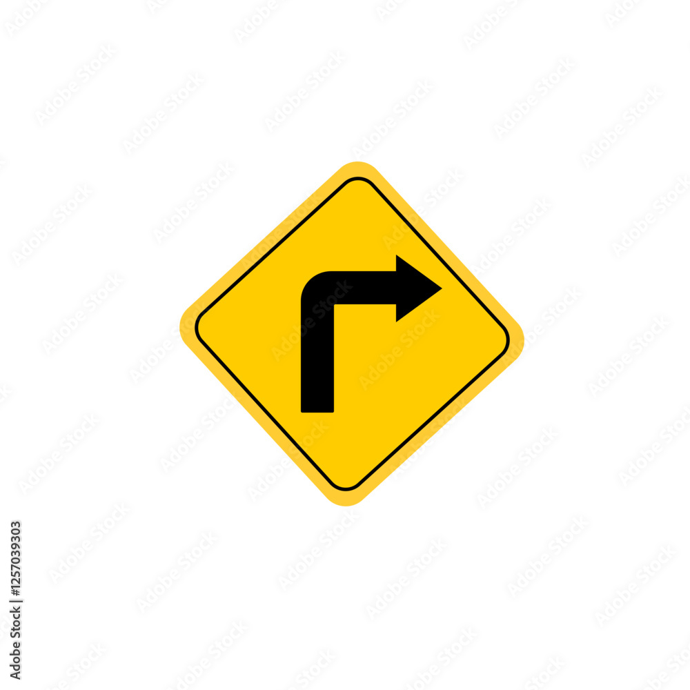 Turning right prohibited Turning right prohibited
