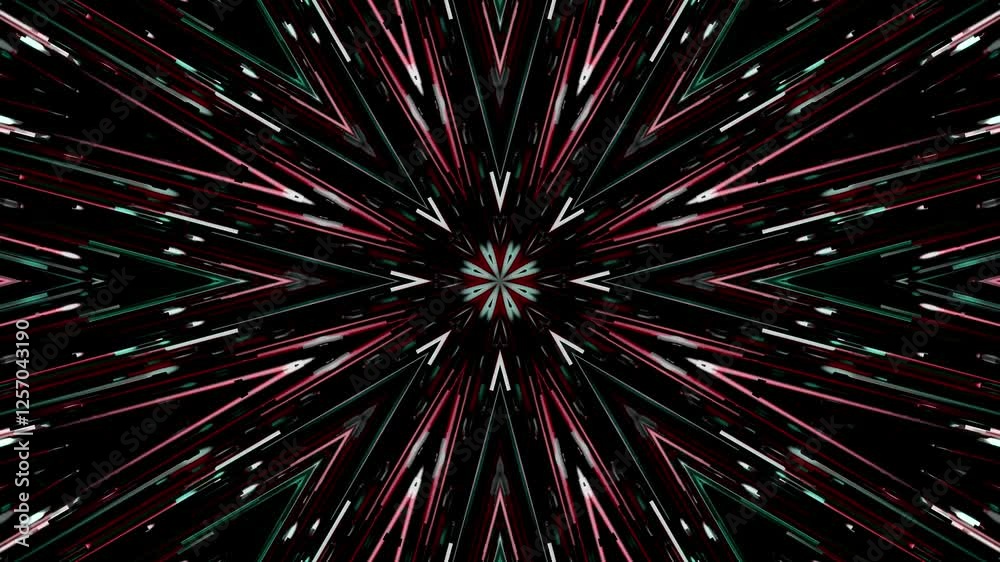 Glowing Seamless Pattern Animation Festive Neon Background Loop