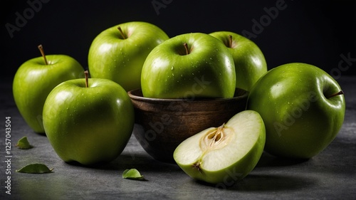 green apples background