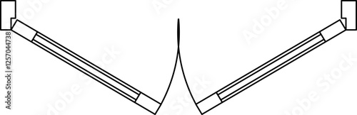 Architecture door symbol drawing