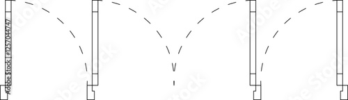 Architecture door symbol drawing