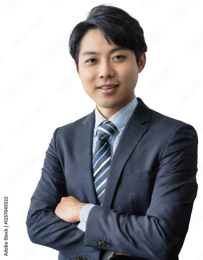 Portrait of only one Man. White Background. Portrait of only one Man. White Background.